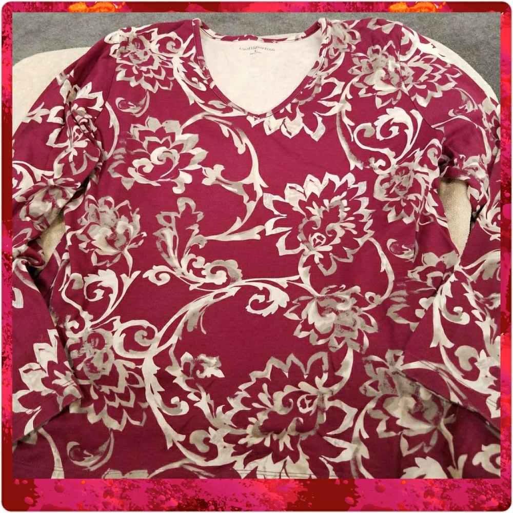 Croft & Barrow Women's Floral V-NeckTop